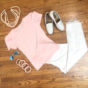 NYLON APPAREL Pink princess sleeve tee shirt s